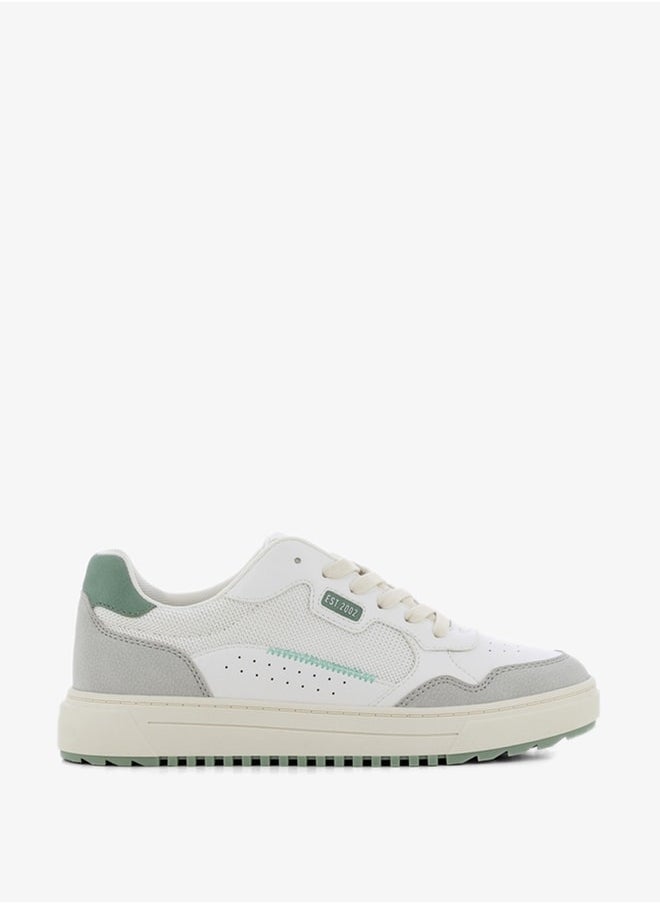 SJ Women's Textured Sneakers with Lace-Up Closure  - Image 1