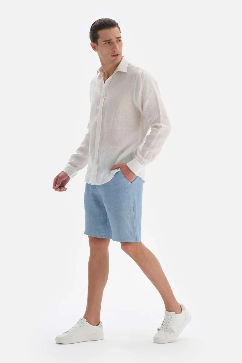 dagi Indigo Linen Shorts
