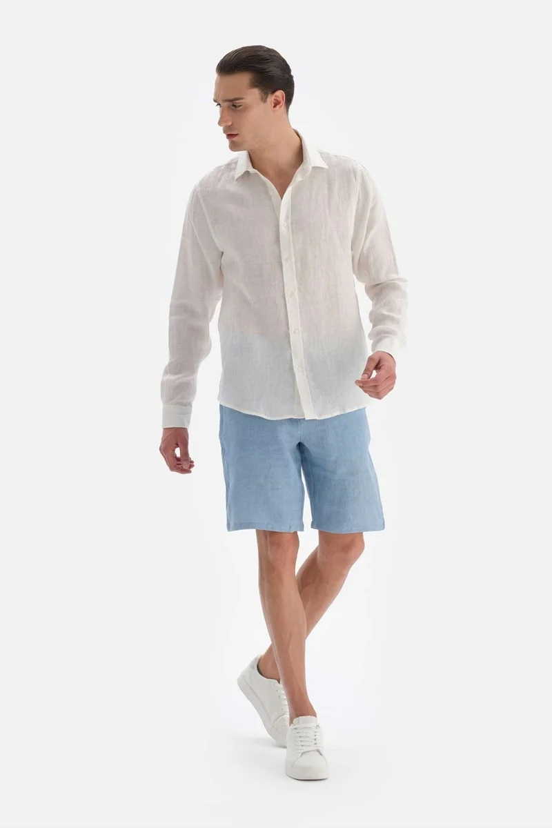 dagi Indigo Linen Shorts