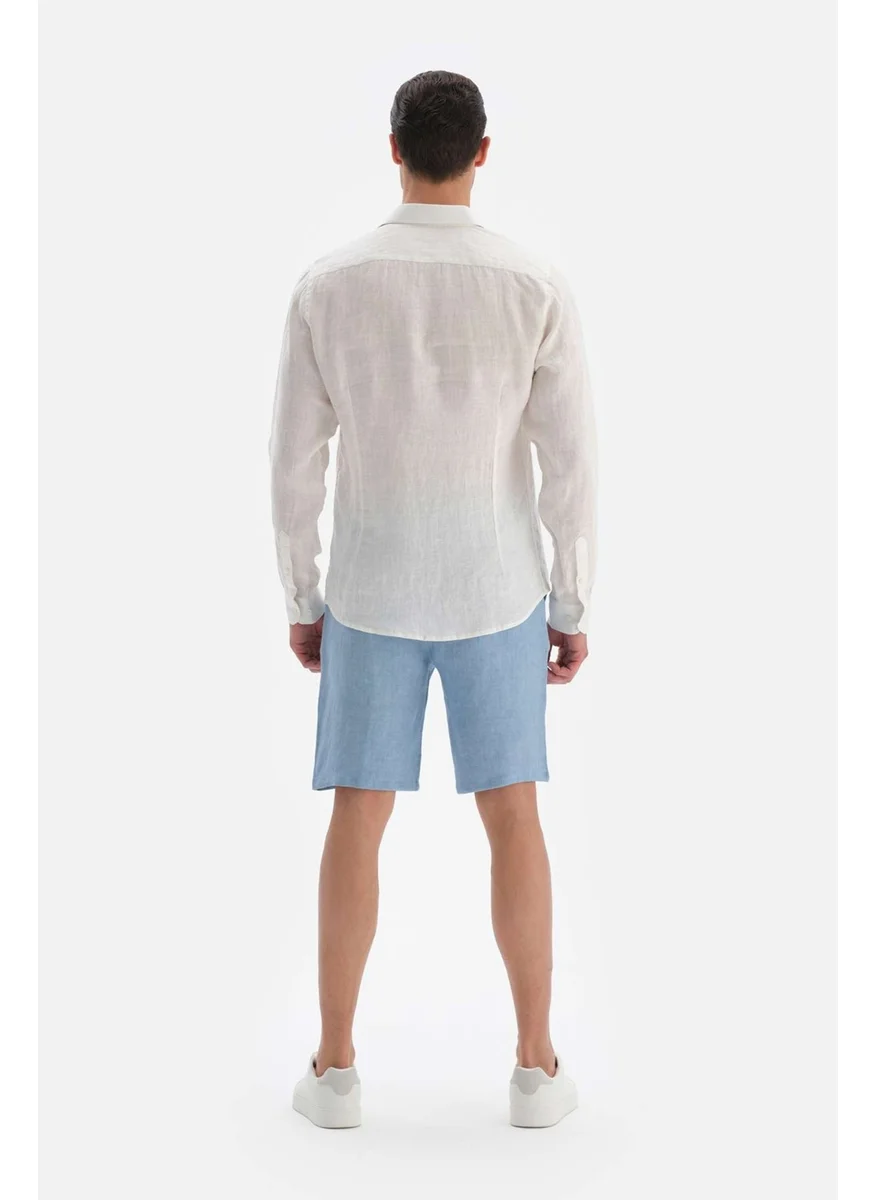 داجي Indigo Linen Shorts