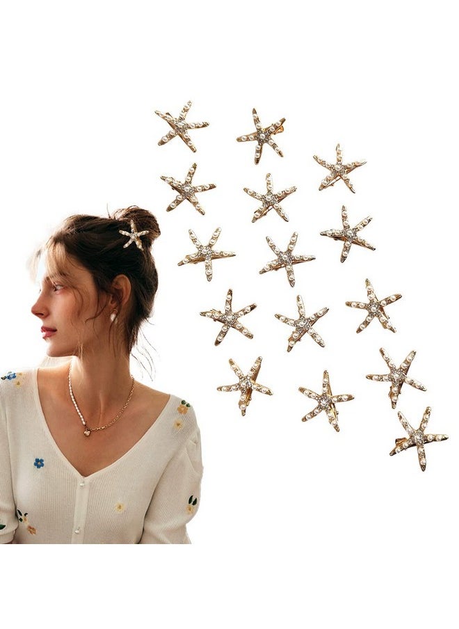 Etncy Life Starfish Hair Clip Star Hair Pins Mermaid Hair Accessories For Hair Barrettes Wedding Bridal Girls Women (Style115Pcs)  - Image 1