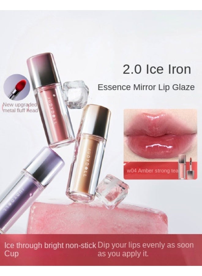 2.0 Ice Iron Lip Gloss - Upgraded For Enhanced Moisturizing, Long-lasting Color, Non-sticky Finish, And A Glossy Water-light Effect - Image 1