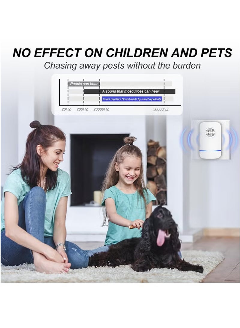 Generic 4 Pcs Ultrasonic Pest Repeller Powerful Mouse Repellent Mosquito Repellent Plug In Pest Control Ideal For Mice Rats Mosquitoes Cockroach Moths Ants  - Image 3