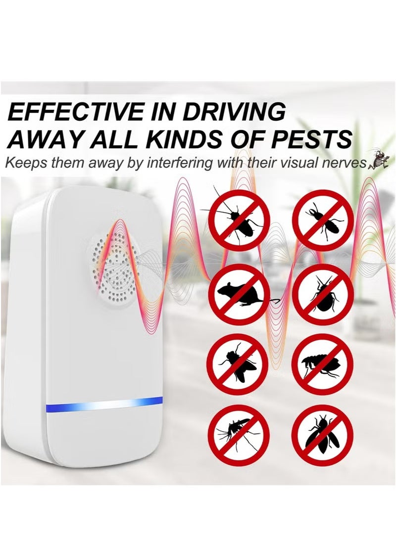 Generic 4 Pcs Ultrasonic Pest Repeller Powerful Mouse Repellent Mosquito Repellent Plug In Pest Control Ideal For Mice Rats Mosquitoes Cockroach Moths Ants  - Image 2