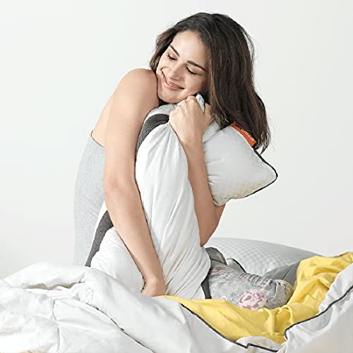 Sleepyhead Microfiber Pillow (21 x 17 Inch, White) Pack of 2, Balanced Softness & Support, Comfortable Head & Neck Pillow, Plush Fiber Filling, Breathable Fabric - Image 2