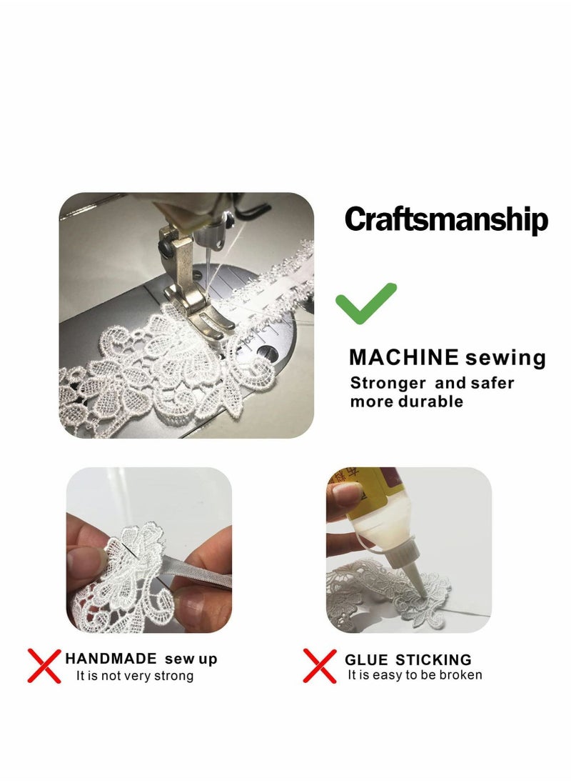 واي آند دي - Wedding Garters for Bride, Adjustable 40-60 cm Lace Bridal Garter Set Women Bride (White) - Image 1