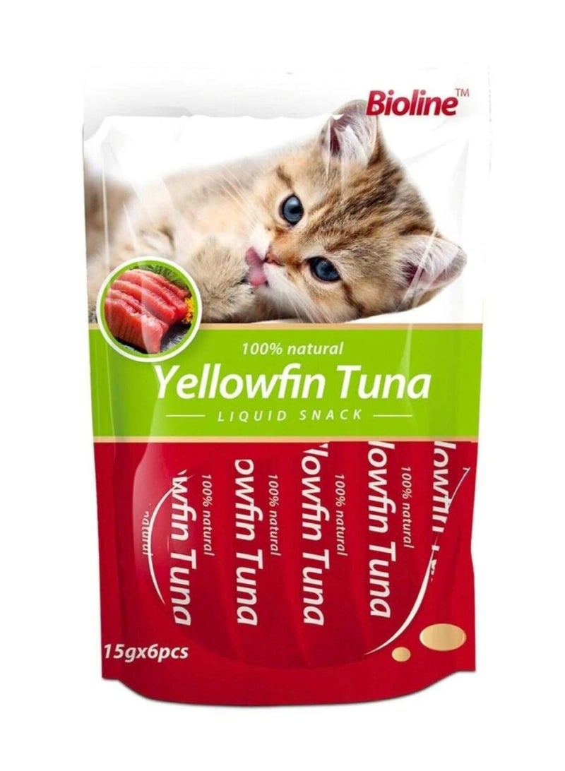 بايولاين مكافآت القطط – سمك التونة ذو الزعانف الصفراء (90 جرامًا)
