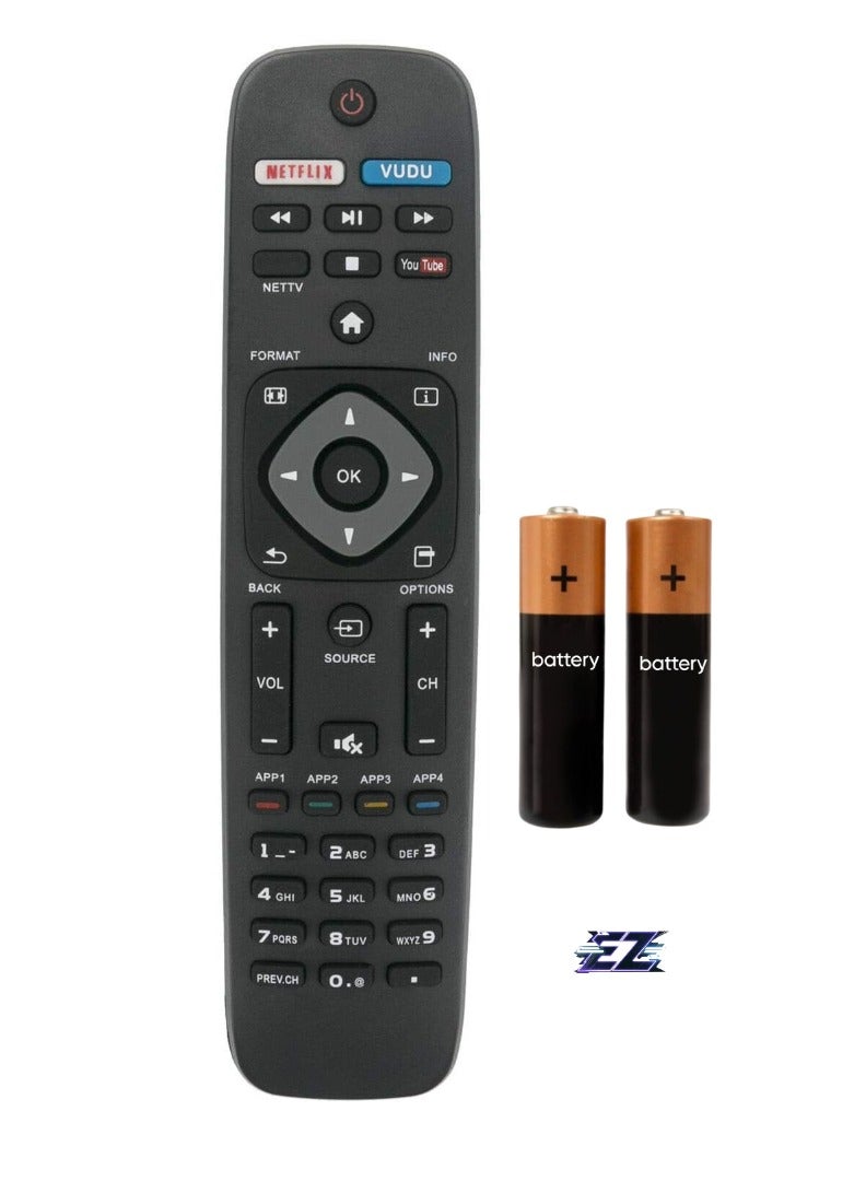 ELTRAZONE New NH500UP Remote Control for Philips TV - Compatible with 43PFL4901, 50PFL5901, 50PFL4901F7 & More - Includes Battery - Image 1