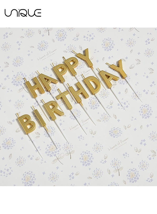 Unique 26 Pcs Letter Birthday Candles Set, Cake Candles, Cupcake Candles for Birthday Wedding & Lucky Party Cake Decorations (Gold+Pink)  - Image 2