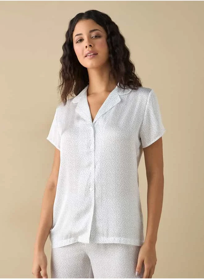 FAV All-Over Polka Dot Print Shirt and Pyjama Set