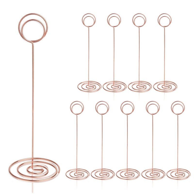 HomWanna HomWanna Table Number Holders 10Pcs  875 inch Place Card Holder Tall Table Number Stands for Wedding Party Graduation Reception Restaurant Home Centerpiece Decorations Office Memo Rose Gold 