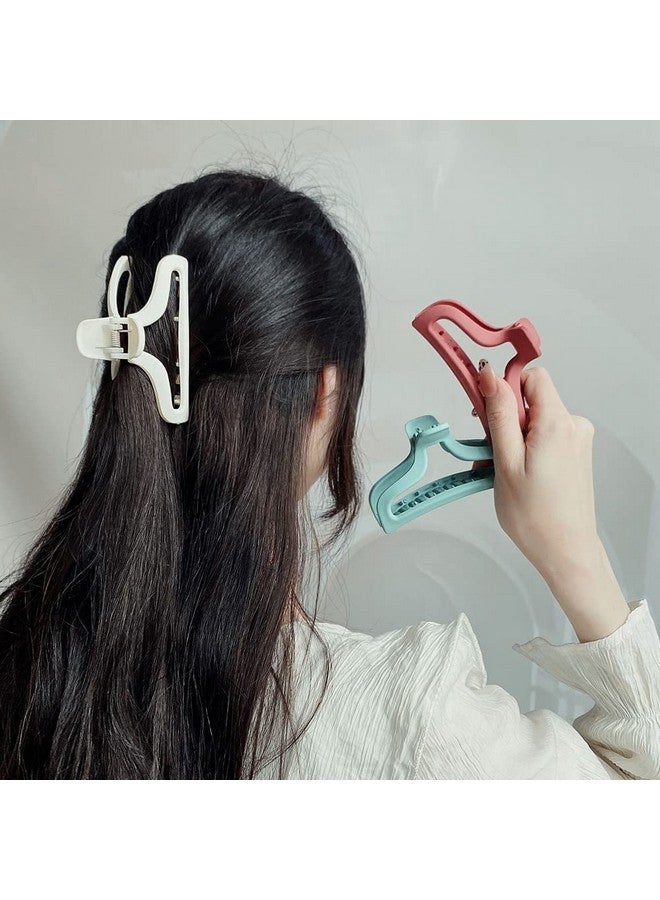 Plenteous Big Hair Claw Clips Large Butterfly Hair Clips For Women's 3.6" Large Jelly Clip Larger Size Hair Clip For Girls Hair Accessories For Long Thick Hair 2 Pcs, Multi. - Image 3