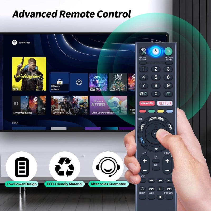 WDZP New Voice RMF-TX310P Replaced Remote Control Fit For Sony Smart TV A8G, X75F, X78F, X83F, X85F, X90F, X80G series - Image 5