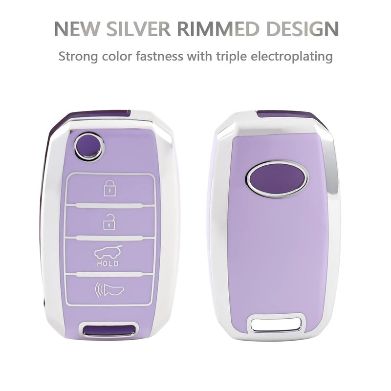 OFFCURVE Purple Key Fob Cover for Kia - Image 4