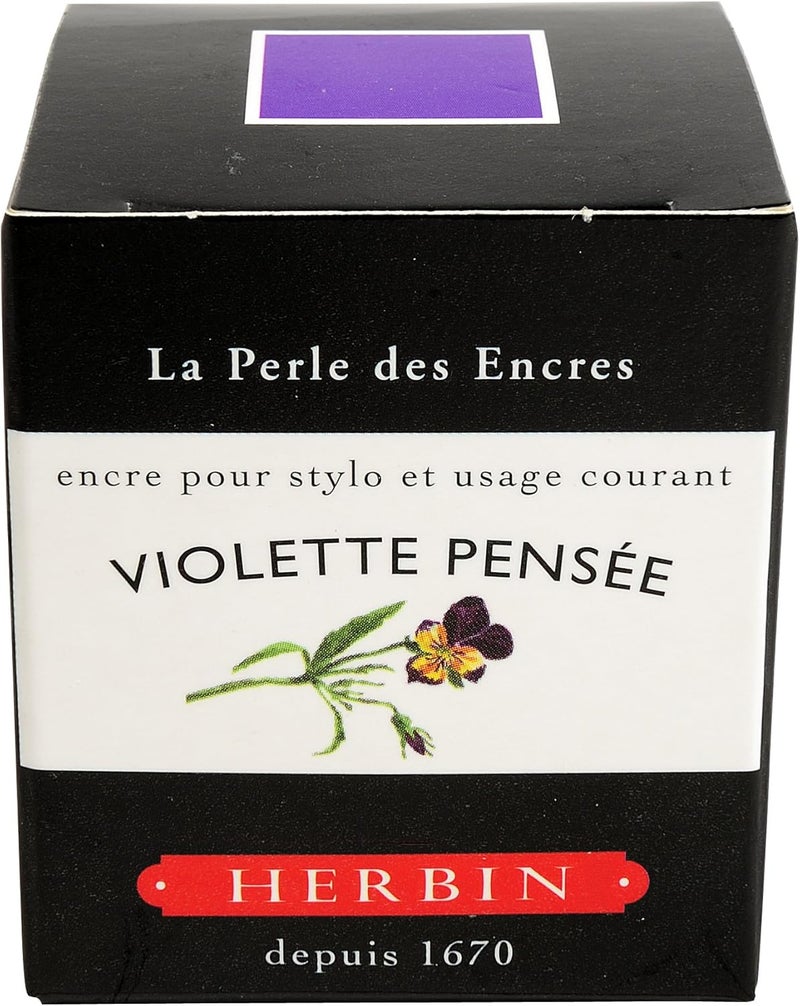 Jacques Herbin 30 ml Violet Pansy Writing Ink Bottle - Image 4