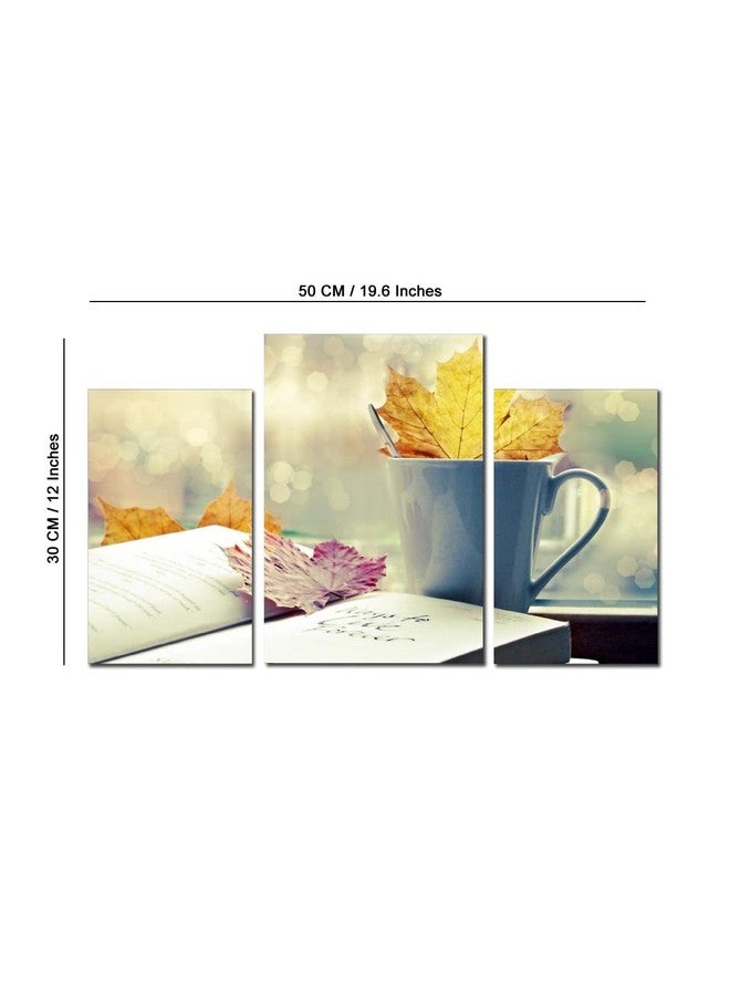 Go Hooked MDF Wall Painting/Hanging Art/Decor (28 cm x 9 cm x 28 cm, 3 Frames, Mdf3X-69)