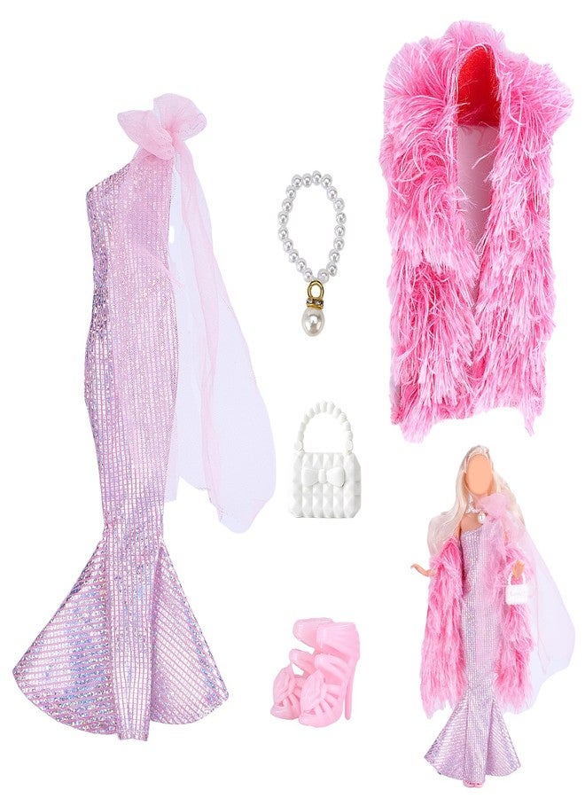 CartHome Dress Set for Dolls, Fashion Doll Clothes with Evening Gown, Doll Accessories Set Perfect for Party Dressing and Role Playing Games Family and School Play - Image 1