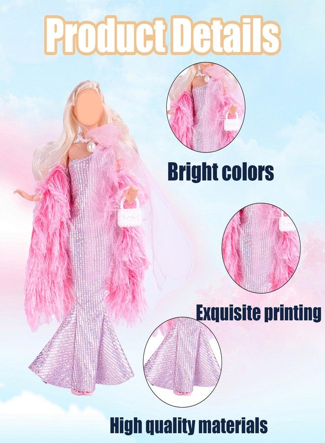 CartHome Dress Set for Dolls, Fashion Doll Clothes with Evening Gown, Doll Accessories Set Perfect for Party Dressing and Role Playing Games Family and School Play - Image 3