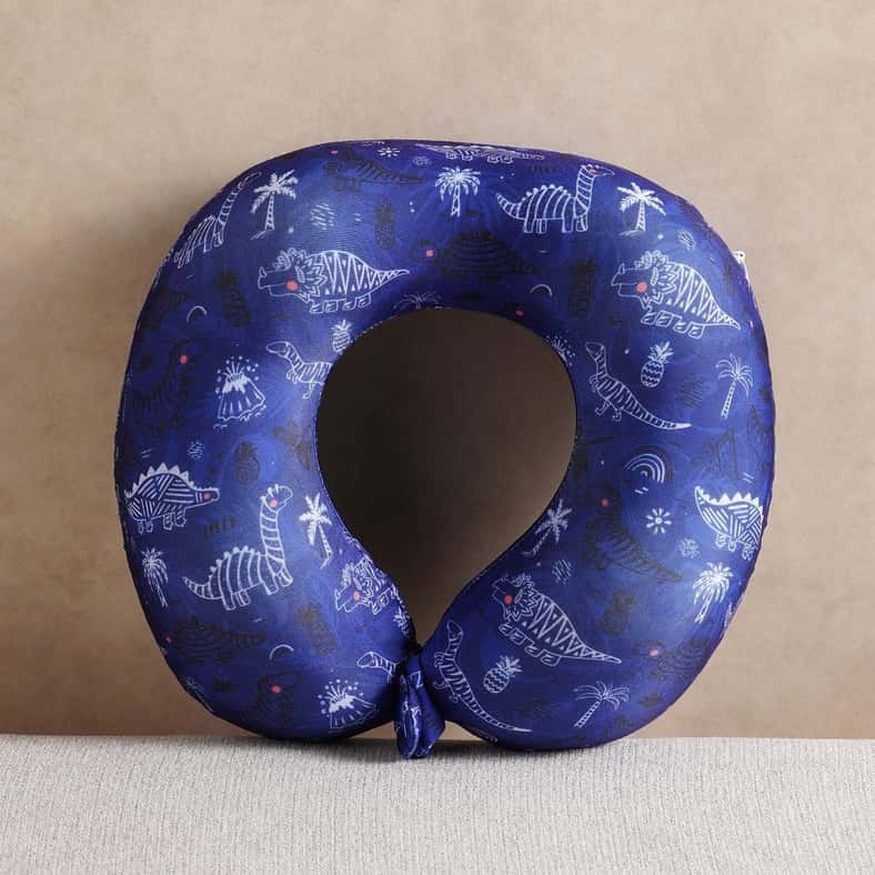 Pan Home Dino Memory Foam Kids Travel Pillow 23x23x8cm - Blue - Image 5