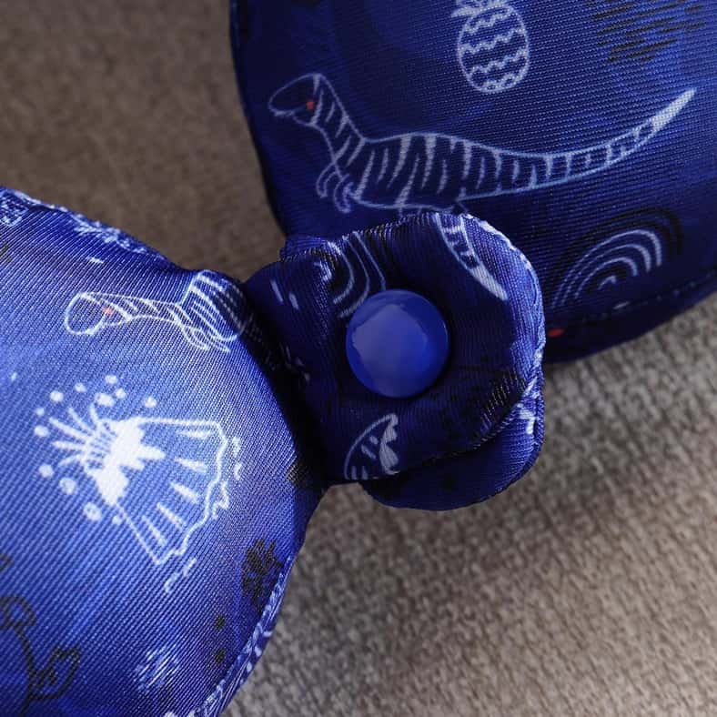 Pan Home Dino Memory Foam Kids Travel Pillow 23x23x8cm - Blue - Image 2