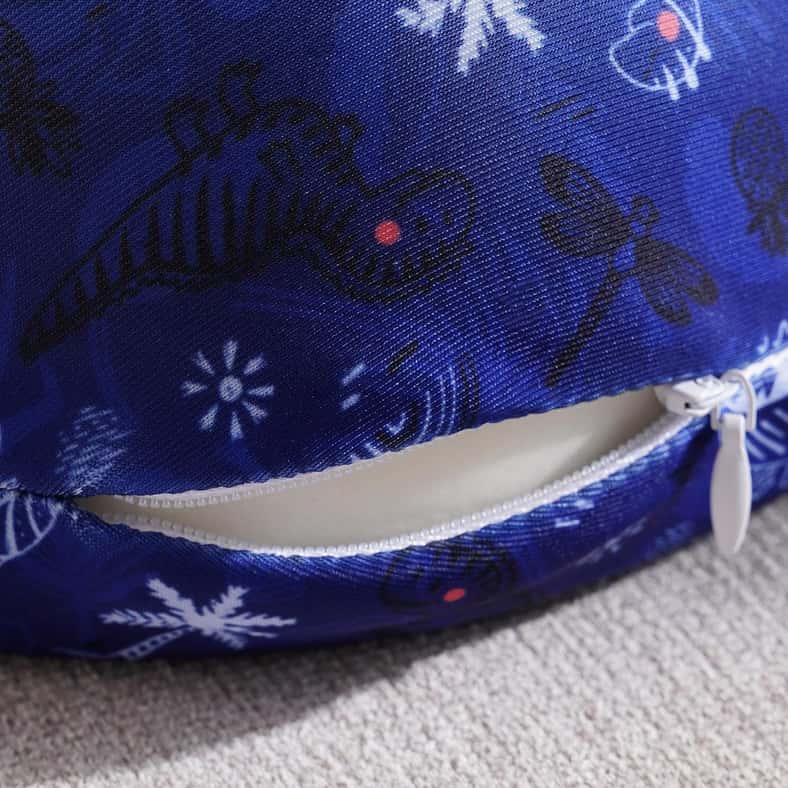 Pan Home Dino Memory Foam Kids Travel Pillow 23x23x8cm - Blue - Image 3