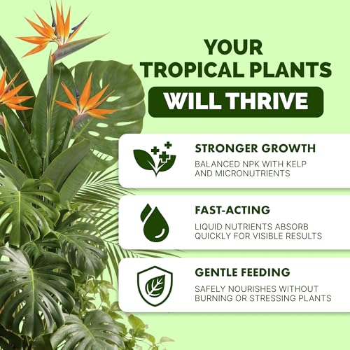 TPS NUTRIENTS Tropical Plant Fertilizer Liquid Plant Food for Bigger Leaves Lush Growth Stronger Roots 8 oz - Image 3