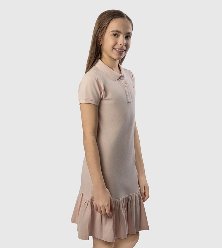 BEVERLY HILLS POLO CLUB Bhpc Kids Light Pink Mid Dress