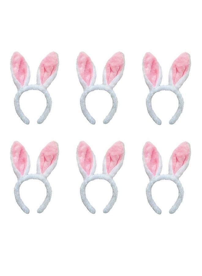 Jashem Plush Bunny Ears Hairbands 6 Pieces Cute Bunny Headband Bunny Ears Hairbands For Halloween Party Decoration Costume Party Favor - Image 1