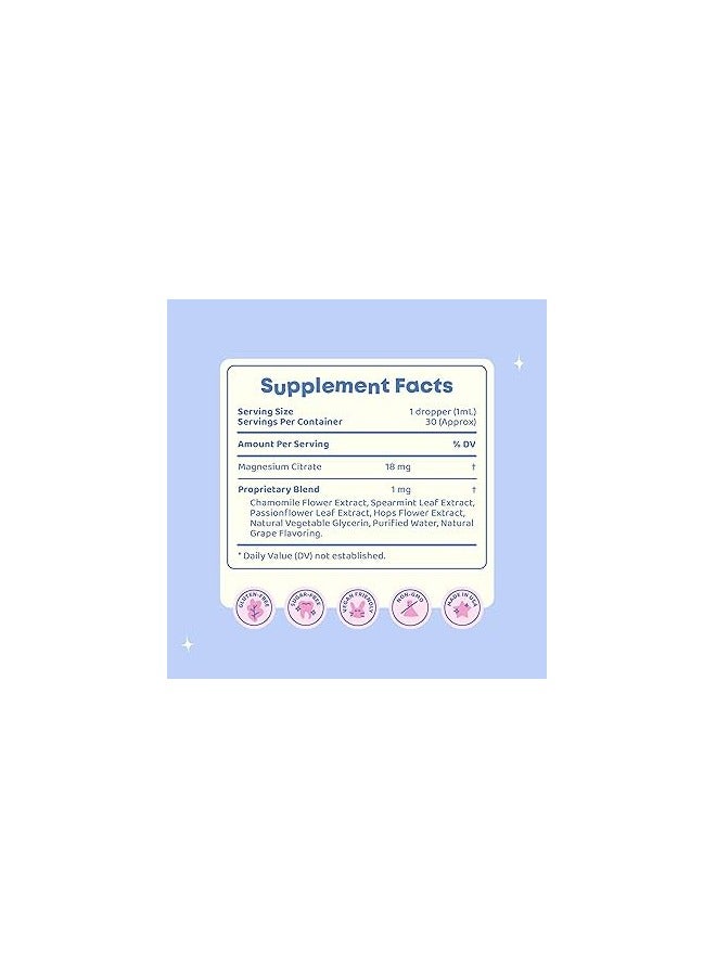 JoySpring Calmify Magnesium Citrate Liquid for Kids - Sugar-Free, Gluten-Free Calming Supplement with Chamomile - Natural Support for Kids & Teens (1 fl oz) 30 Servings - Image 2