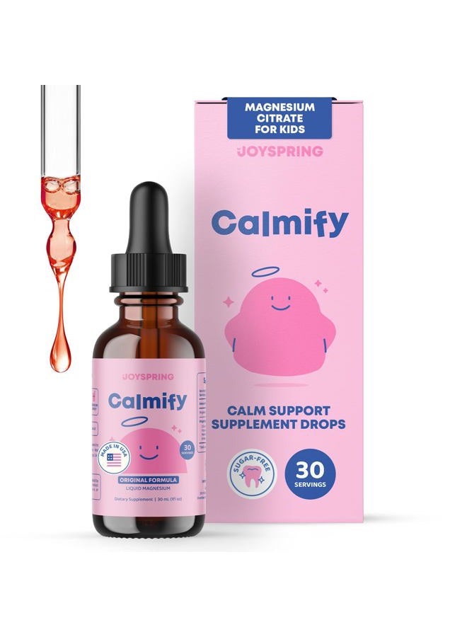 JoySpring Calmify Magnesium Citrate Liquid for Kids - Sugar-Free, Gluten-Free Calming Supplement with Chamomile - Natural Support for Kids & Teens (1 fl oz) 30 Servings - Image 5