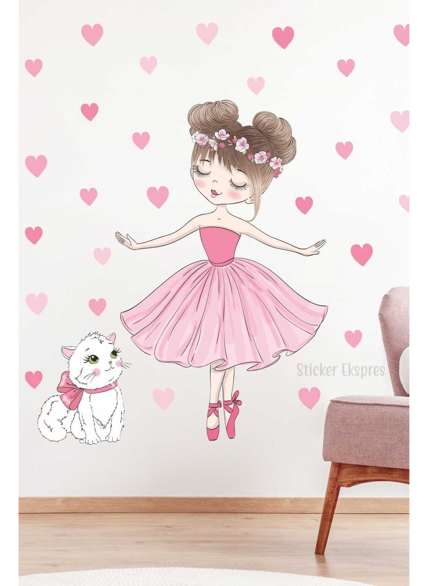 Sticker Express Ballerina Cat and Hearts Kids Room Wall Sticker Set - pzsku/Z2B4FA4272295E3A3D4CAZ/45/_/1725723223/732834d5-21ae-4416-a503-d4d55873a8e4