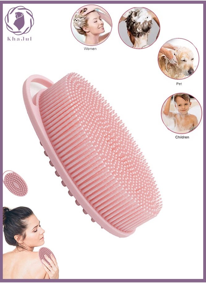 Silicone Bath Brush, Body Brush, Shower Brush for Sensitive Skin Kids Women Men All Skin Types Makeup Brush Cleanser (Pink) - pzsku/Z2B4FB05EB86CA6A70D60Z/45/_/1740733158/e2c564e1-95b1-43f7-9c81-536ff6a4731c