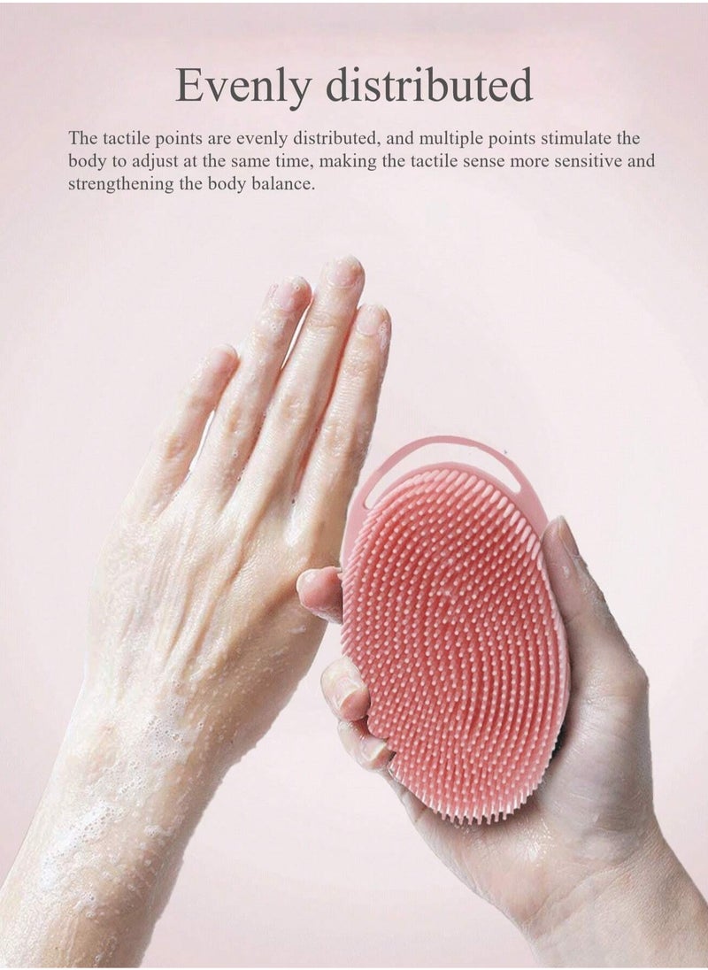 Silicone Bath Brush, Body Brush, Shower Brush for Sensitive Skin Kids Women Men All Skin Types Makeup Brush Cleanser (Pink) - pzsku/Z2B4FB05EB86CA6A70D60Z/45/_/1740733326/9bfeacf9-1ca1-45c1-9fe6-41dc628b12da