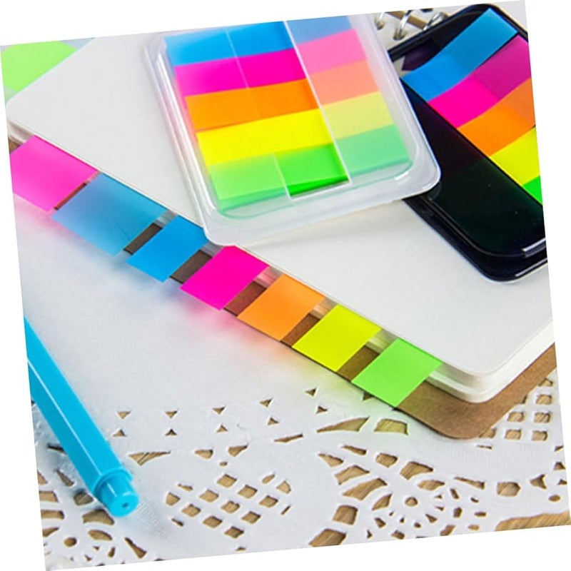 3 حزمة من علامات الصفحات اللاصقة النيون القابلة للكتابة من البولي إيثيلين تيرفثالات بألوان فلورية زاهية - Image 5