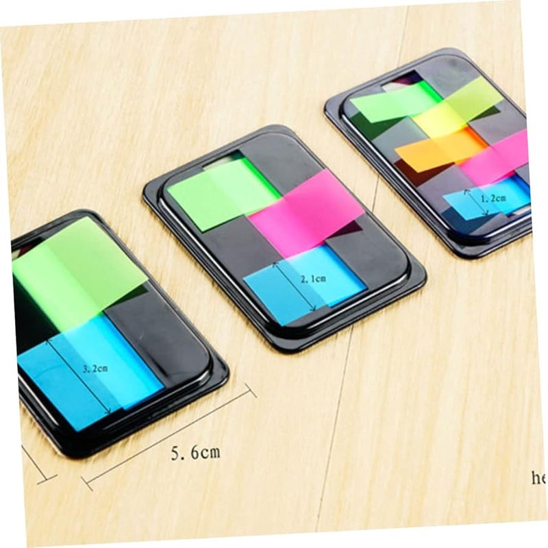 3 حزمة من علامات الصفحات اللاصقة النيون القابلة للكتابة من البولي إيثيلين تيرفثالات بألوان فلورية زاهية - Image 3