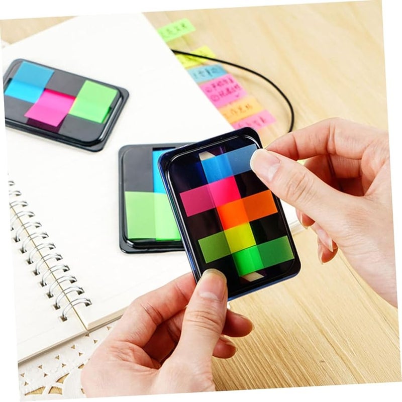 3 حزمة من علامات الصفحات اللاصقة النيون القابلة للكتابة من البولي إيثيلين تيرفثالات بألوان فلورية زاهية - Image 4