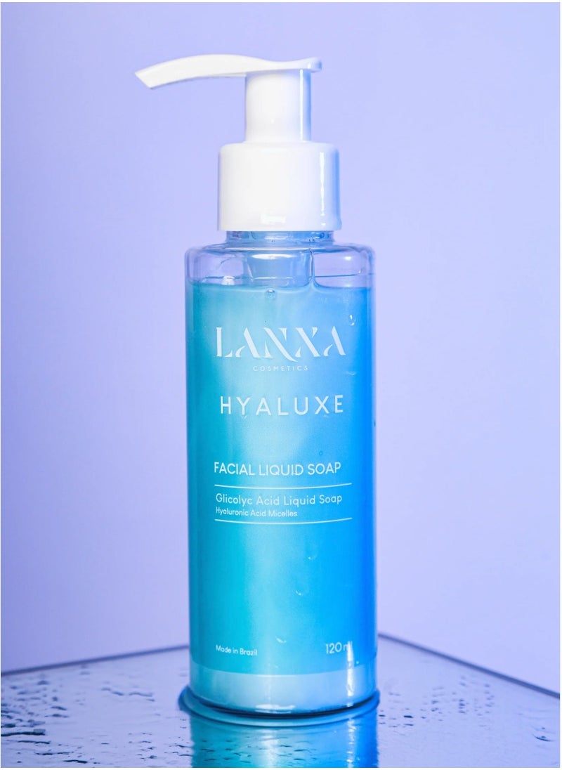 Lanxa Cosmetics Hyaluxe Liquid Soap – Deep Cleansing & Hydrating with Glycolic Acid & Hyaluronic Micelles – 120ml – Lanxa Cosmetics  - Image 1