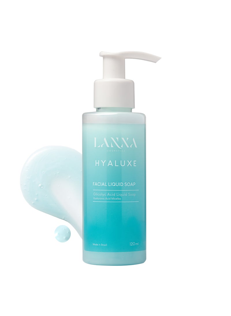Lanxa Cosmetics Hyaluxe Liquid Soap – Deep Cleansing & Hydrating with Glycolic Acid & Hyaluronic Micelles – 120ml – Lanxa Cosmetics - Image 1