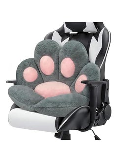 HOOKOR Cat Paw Cushion Comfy Kawaii Chair Plush Cushions Shape Lazy Pillow for Gamer Chair, Cozy Floor Seat Kawaii for Girl Worker Gift, Dining Room Bedroom Decorate, 28x 24 (Grey)  - Image 1
