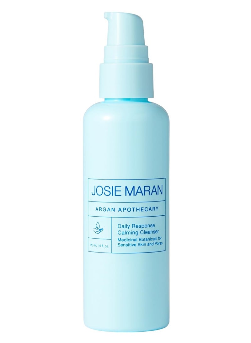 josie maran Josie Maran Argan Apothecary Daily Response Calming Facial Cleanser - Gentle Exfoliating Face Wash for Pores & Sensitive Skin - With Organic Argan Oil, Salicylic Acid, & Tea Tree Oil (4 fl oz/120 ml) - Image 1