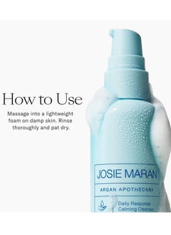 josie maran Josie Maran Argan Apothecary Daily Response Calming Facial Cleanser - Gentle Exfoliating Face Wash for Pores & Sensitive Skin - With Organic Argan Oil, Salicylic Acid, & Tea Tree Oil (4 fl oz/120 ml)  - Image 3
