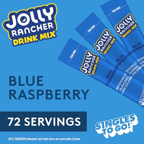 SINGLES TO GO! Jolly Rancher Rancher Singles To Go Water Drink Mix Blue Raspberry 12 Boxes With 6 Packets Each 72 Total Servings - Image 5