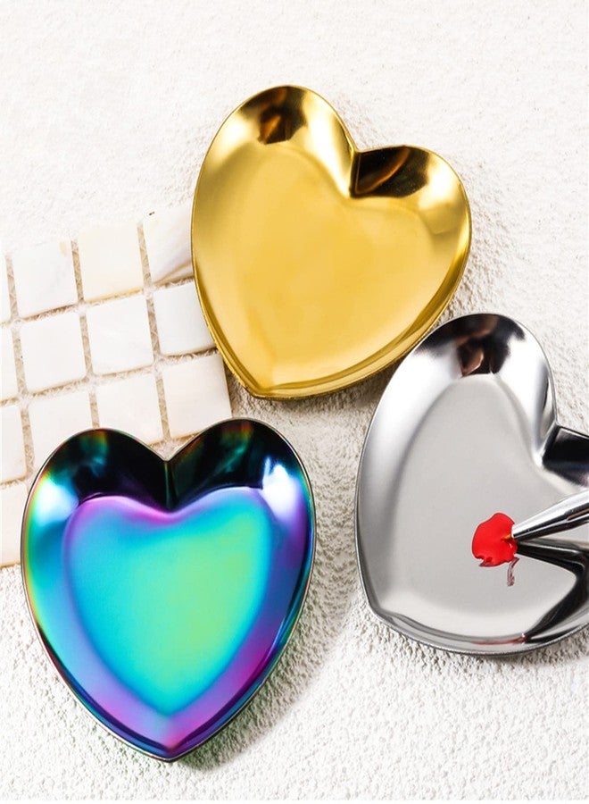 Generic Nail Art Palette Heart Empty Nail Art Palettes Plate Nail Tips Display Stand Gel Polish Drawing Color Ming Palette for Women Beauty Tool Mani Tool | - Image 4