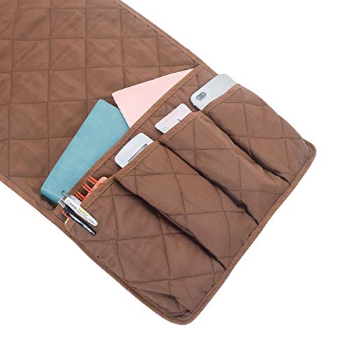 MDSTOP 5 Pockets Remote Control Holder, Magazine Rack, Space Saver Organizer, Draped Over Sofa, Couch, Recliner Armrest - Image 5
