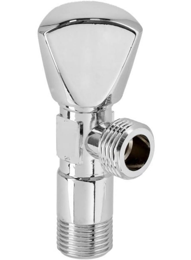 Biella Chrome Plated Angle Valve Solid Metal Construction G1/2 Connection For Toilet Kitchen Wash Basin Bathroom Fittings - Image 1