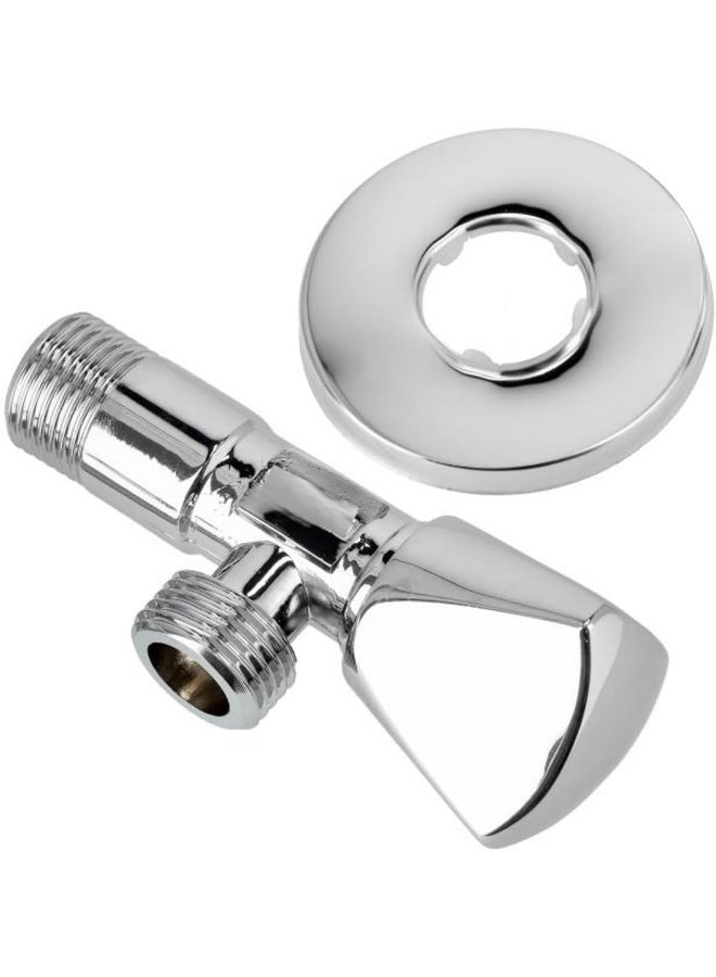 Biella Chrome Plated Angle Valve Solid Metal Construction G1/2 Connection For Toilet Kitchen Wash Basin Bathroom Fittings - Image 2