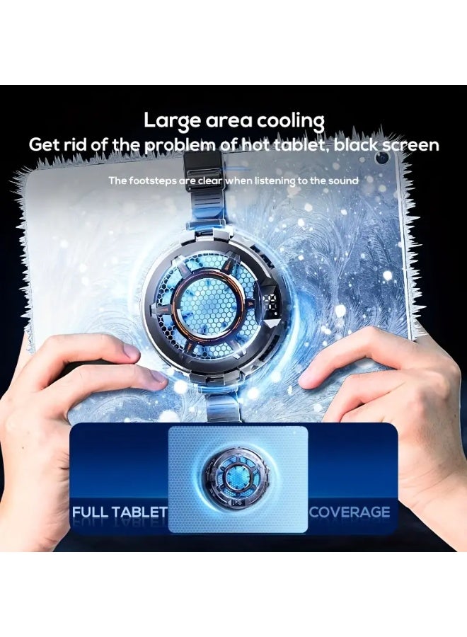mimo MEMO CX05 Cooler Portable, 30W Magnetic for ipad Cooler - 3-Mode High Performance Cooling Fan with LED Game Light, Temperature Monitor, 2-in-1 Buckle Design, Plug-in USB-Powered for iPad & Tablets, Tablet Performance Enhancer | Sleek Modern Design | Durable Buckle, No Battery - Image 1