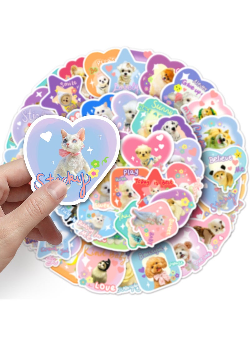 قوس قزح أورينبو مجموعة ملصقات فينيل مقاومة للماء على شكل كلب أو قطة أو فتاة أو مراهق أو صبي أو طفل، 50 قطعة من ملصقات فينيل مقاومة للماء لزجاجة المياه أو قوارير المياه أو الكمبيوتر المحمول أو الأمتعة أو الهاتف أو الجهاز اللوحي أو الدراجة أو حزمة ملصقات كرتونية - Image 5