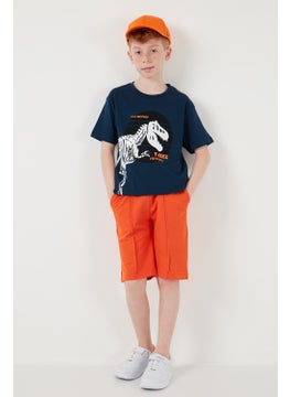 Lela Cotton Regular Fit Crew Neck Top and Bottom Set with Shorts Boy's Suit 6212015  - Image 1