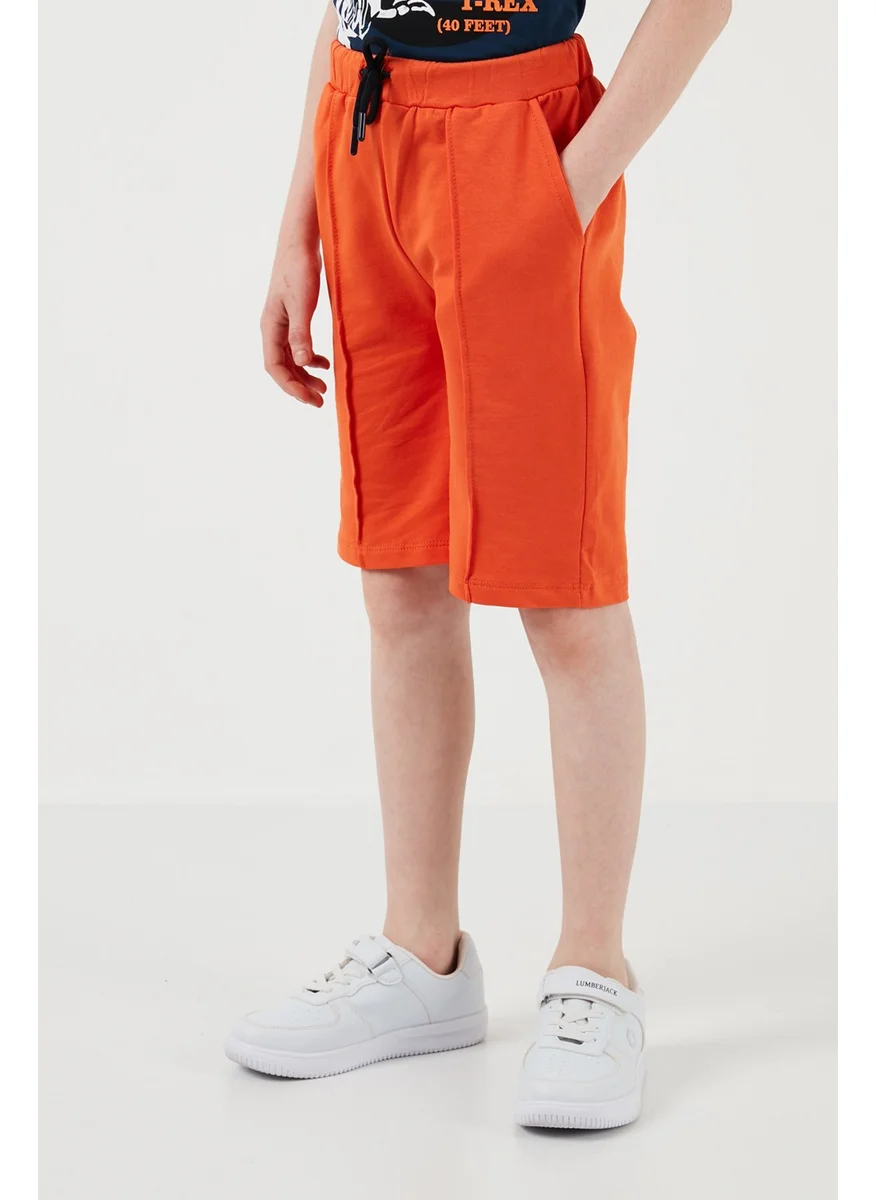 Lela Cotton Regular Fit Crew Neck Top and Bottom Set with Shorts Boy's Suit 6212015